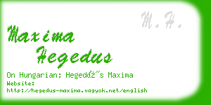 maxima hegedus business card